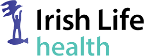 Irish Life Health logo with abstract figure